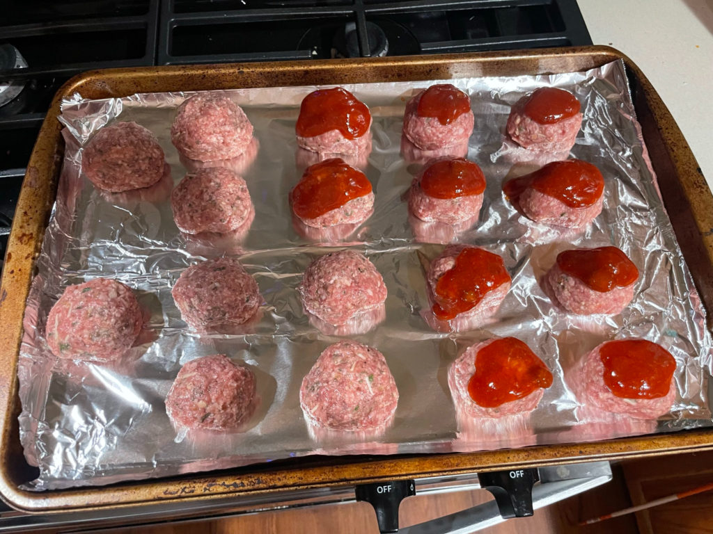 Meatballs before they are cooked