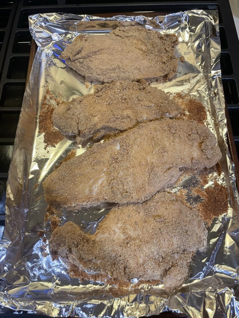 Breaded Chicken before cooked