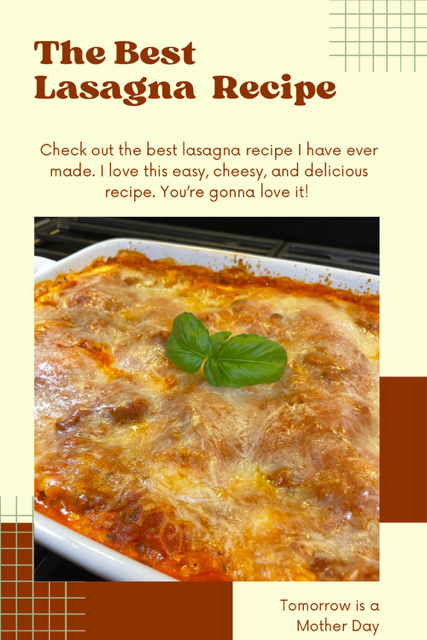 The Best Lasagna With Information Pin