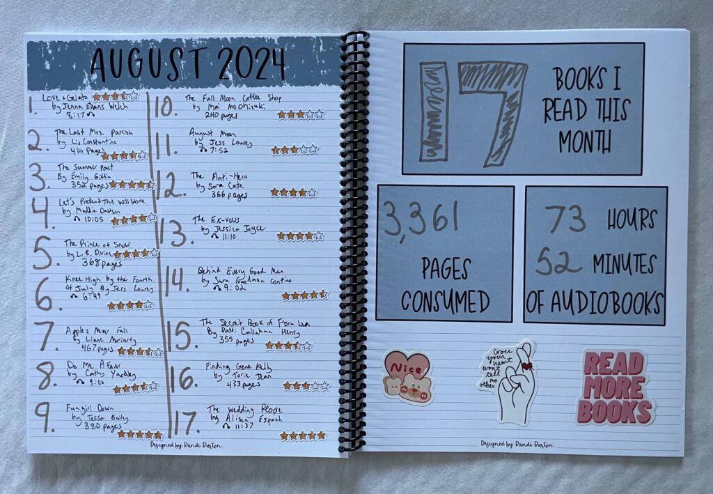 August 2024 Book Journal