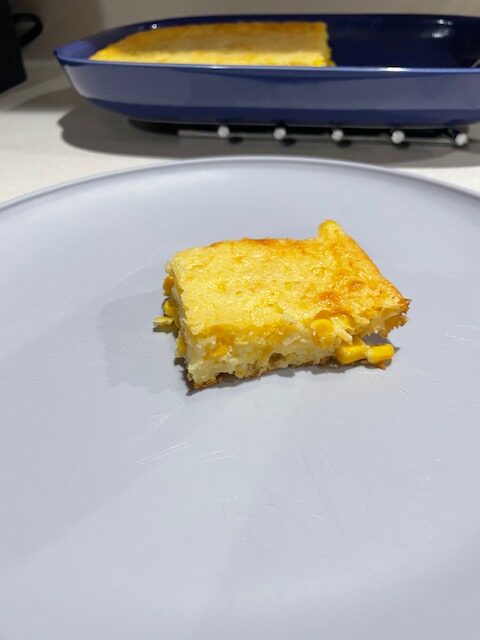 Cornbread Casserole Plated