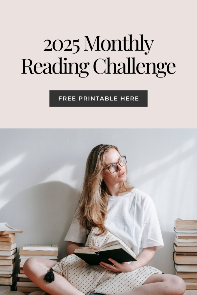 2025 Monthly Reading Challenge Pin