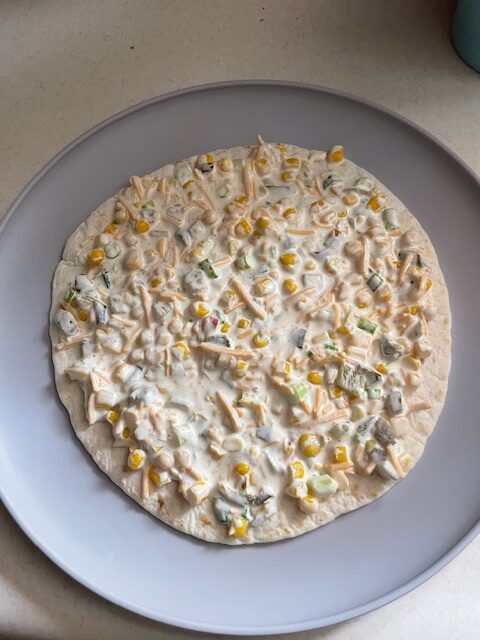 Mixture on Tortilla