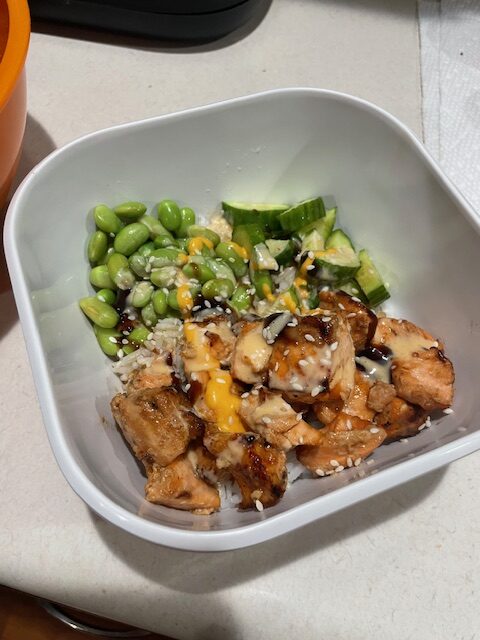 Air Fryer Salmon Bowls